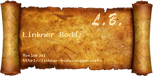 Linkner Bodó névjegykártya